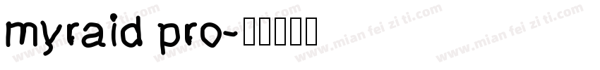myraid pro字体转换